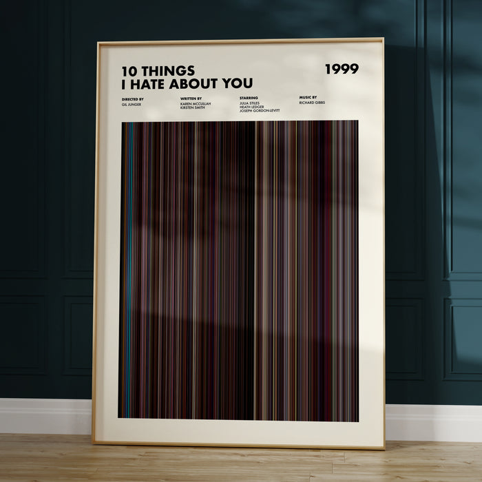 10 Things I Hate About You Movie Barcode Poster