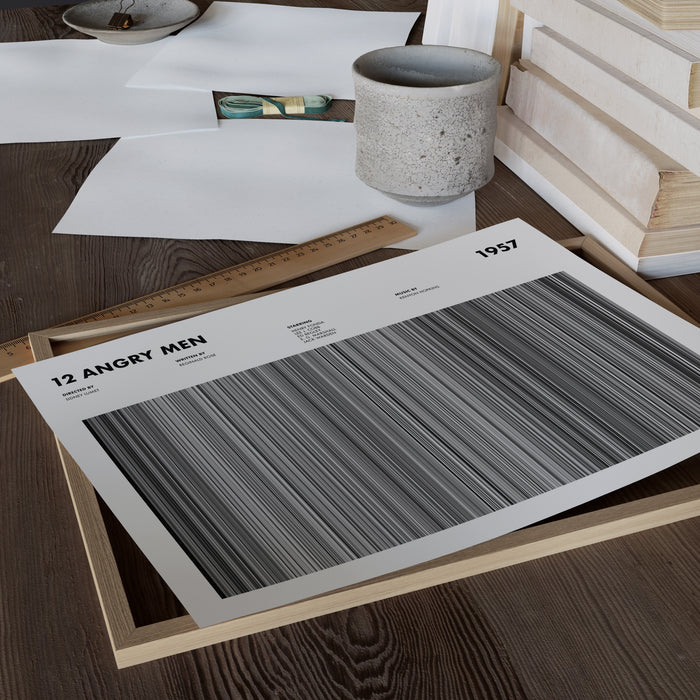 12 Angry Men Movie Barcode Poster