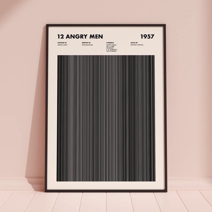 12 Angry Men Movie Barcode Poster