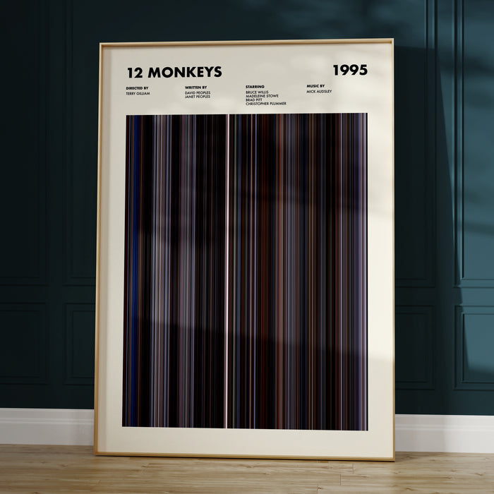 12 Monkeys Movie Barcode Poster