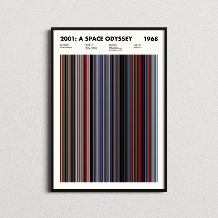 2001 A Space Odyssey Movie Barcode Poster