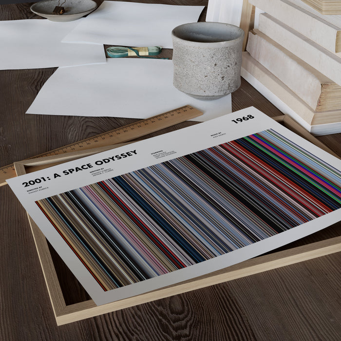 2001 A Space Odyssey Movie Barcode Poster