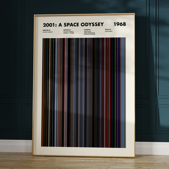 2001 A Space Odyssey Movie Barcode Poster