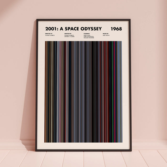 2001 A Space Odyssey Movie Barcode Poster