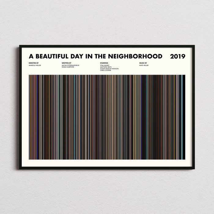 A Beautiful Day in the Neighborhood Movie Barcode Poster