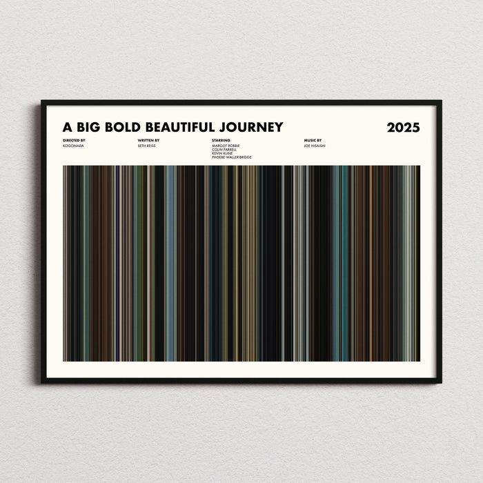 A Big Bold Beautiful Journey Movie Barcode Poster