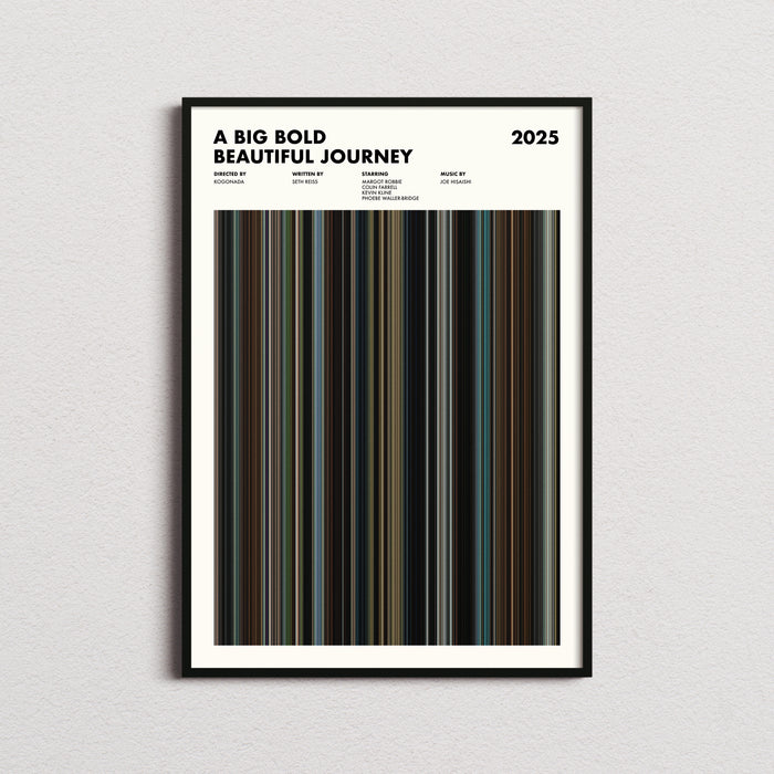A Big Bold Beautiful Journey Movie Barcode Poster
