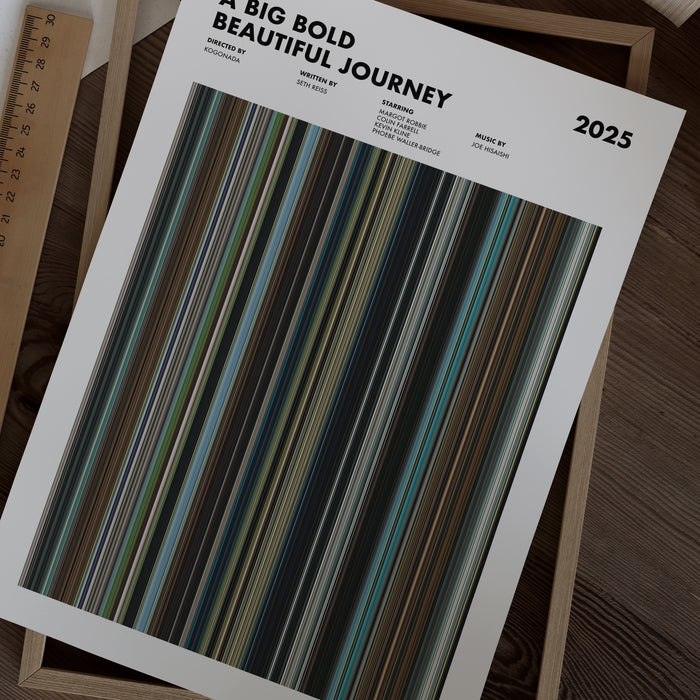 A Big Bold Beautiful Journey Movie Barcode Poster