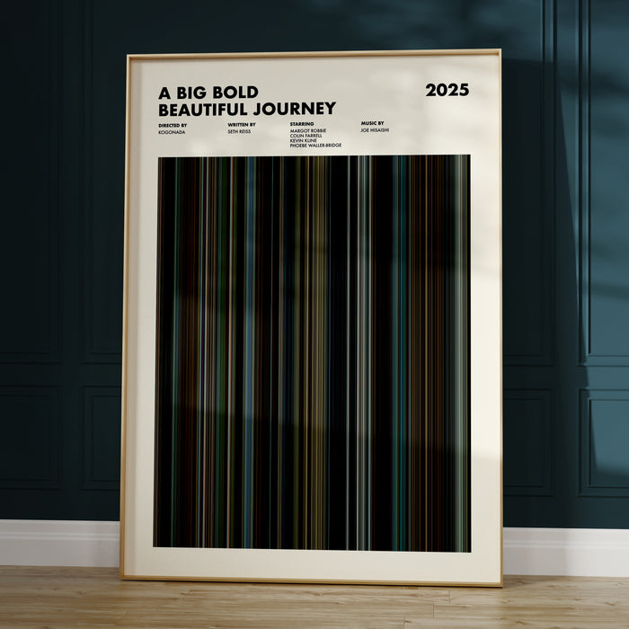 A Big Bold Beautiful Journey Movie Barcode Poster
