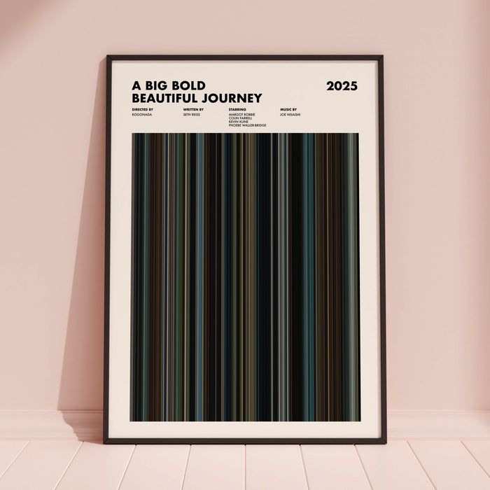 A Big Bold Beautiful Journey Movie Barcode Poster
