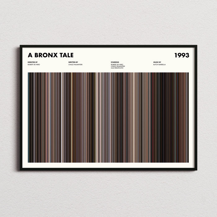 A Bronx Tale Movie Barcode Poster