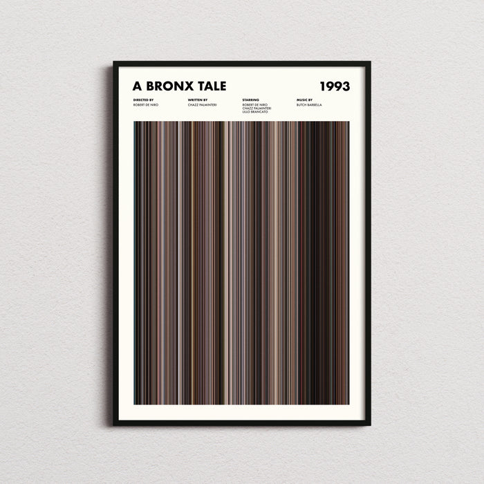 A Bronx Tale Movie Barcode Poster