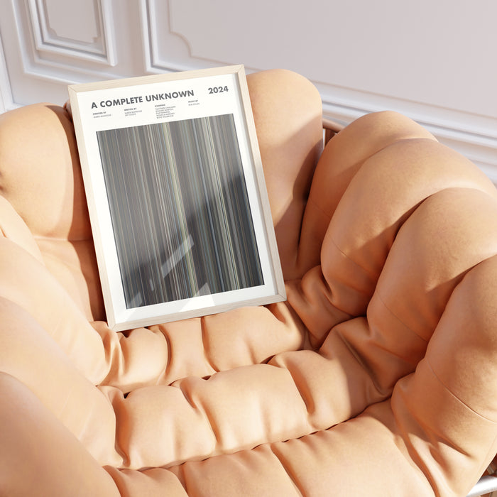 A Complete Unknown Movie Barcode Poster