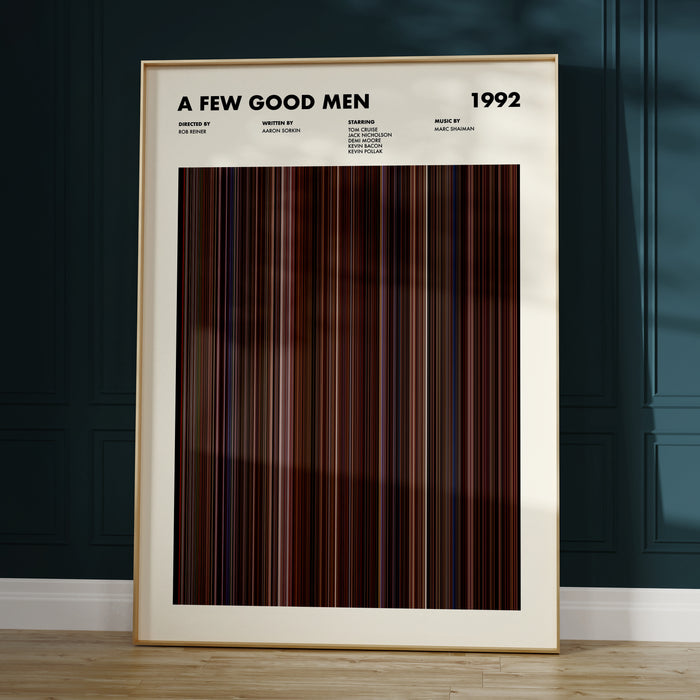 A Few Good Men Movie Barcode Poster