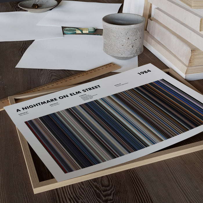 A Nightmare On Elm Street Movie Barcode Poster