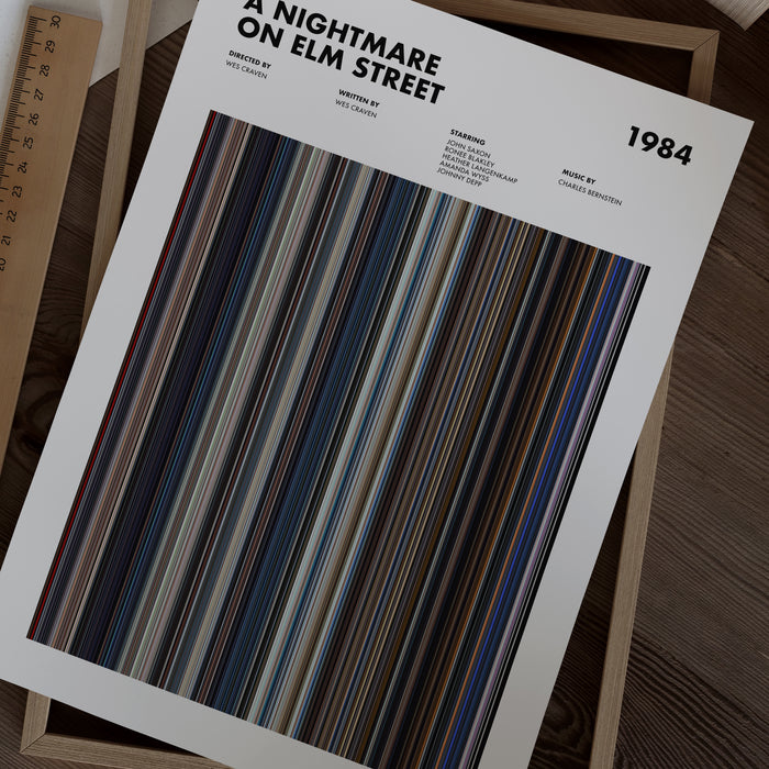 A Nightmare On Elm Street Movie Barcode Poster