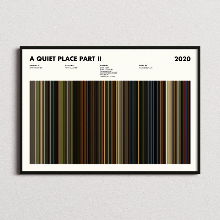 A Quiet Place Part Two Movie Barcode Poster