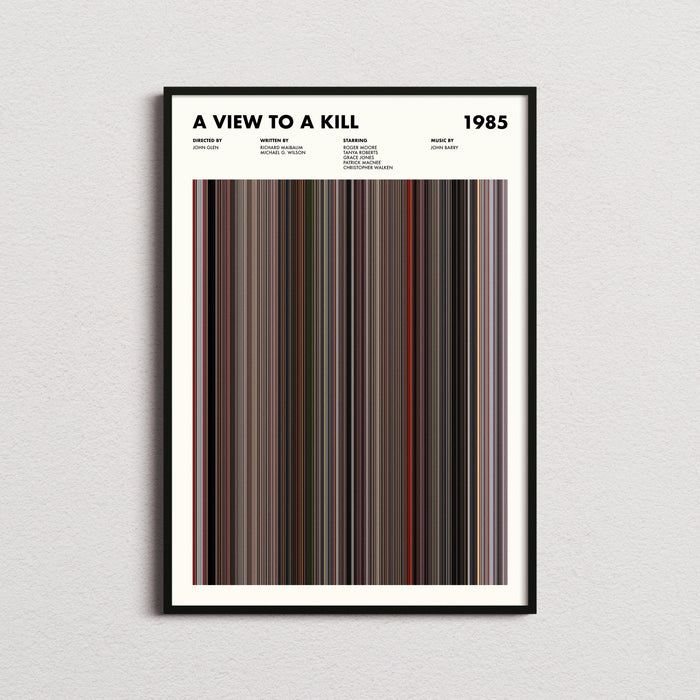 A View to a Kill Movie Barcode Poster