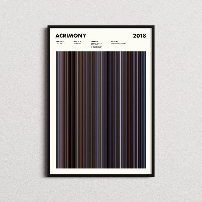 Acrimony Movie Barcode Poster