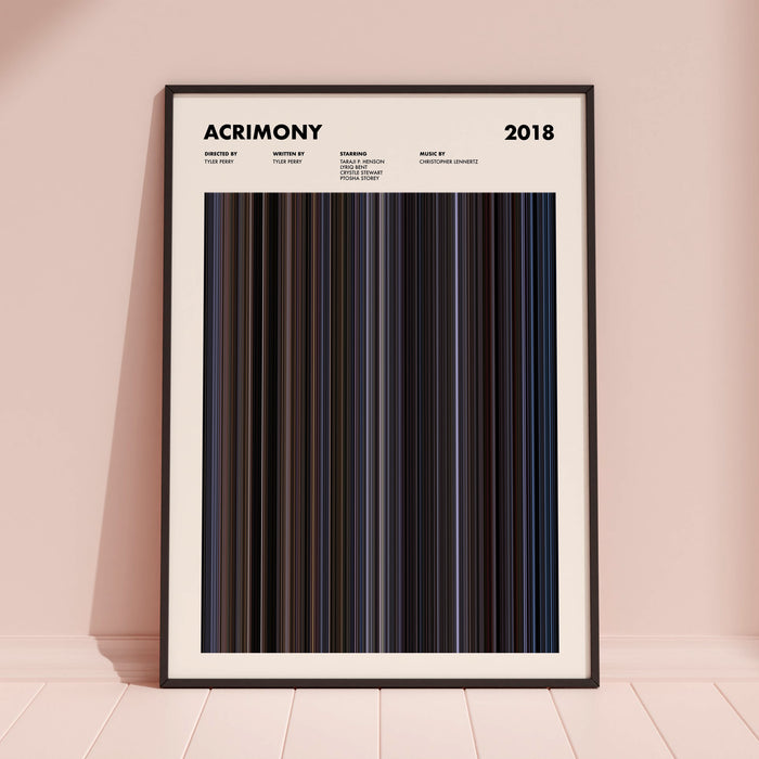 Acrimony Movie Barcode Poster