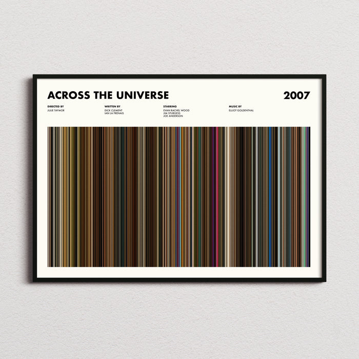 Across The Universe Movie Barcode Poster