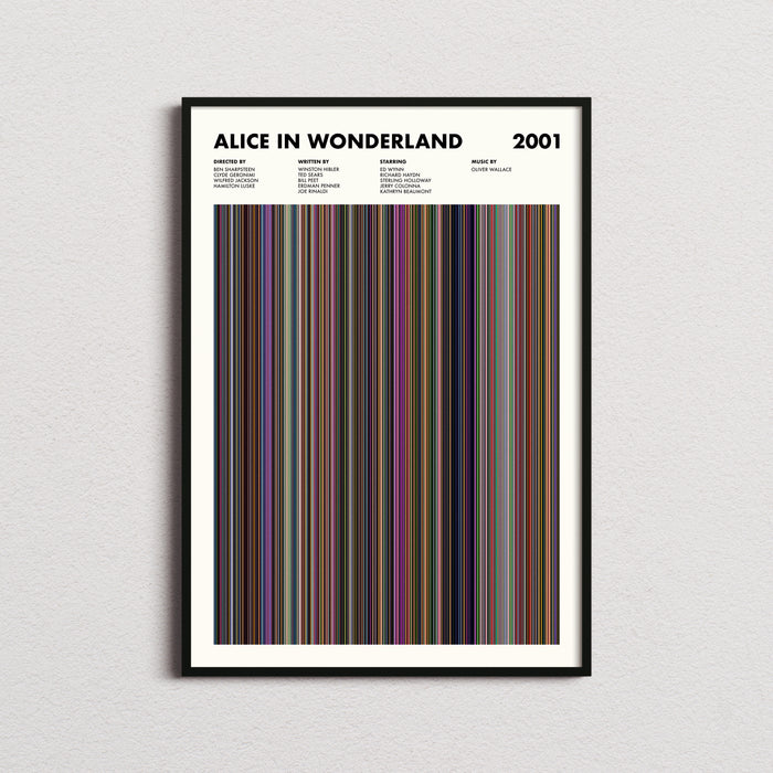 Alice in Wonderland (2001) Movie Barcode Poster