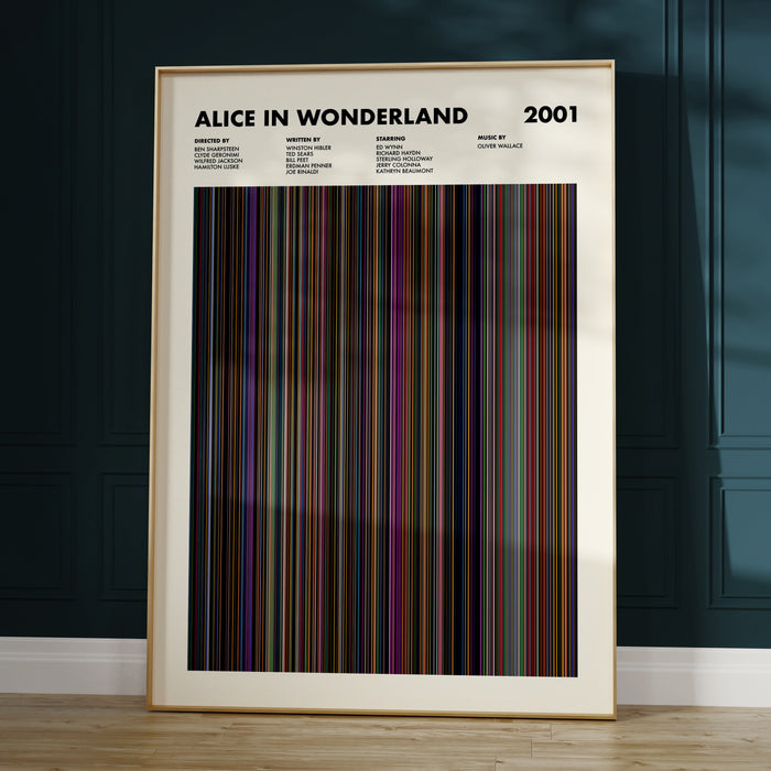 Alice in Wonderland (2001) Movie Barcode Poster