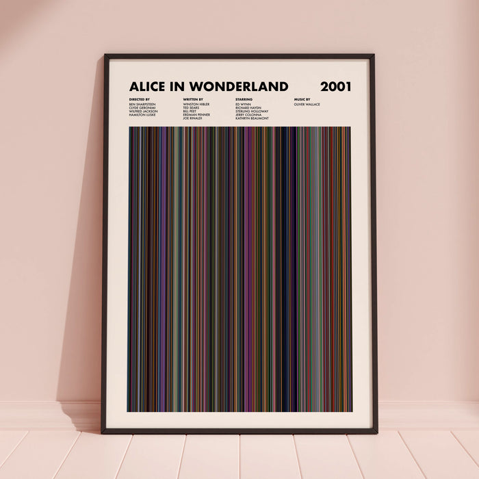 Alice in Wonderland (2001) Movie Barcode Poster