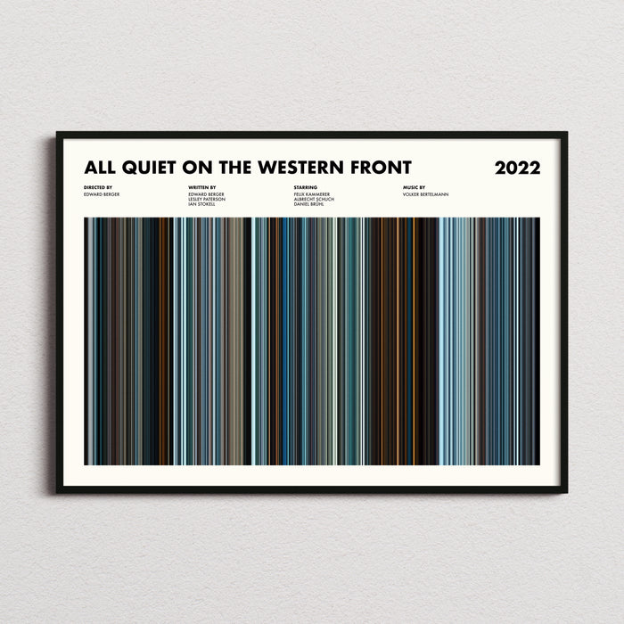 All Quiet on the Western Front Movie Barcode Poster