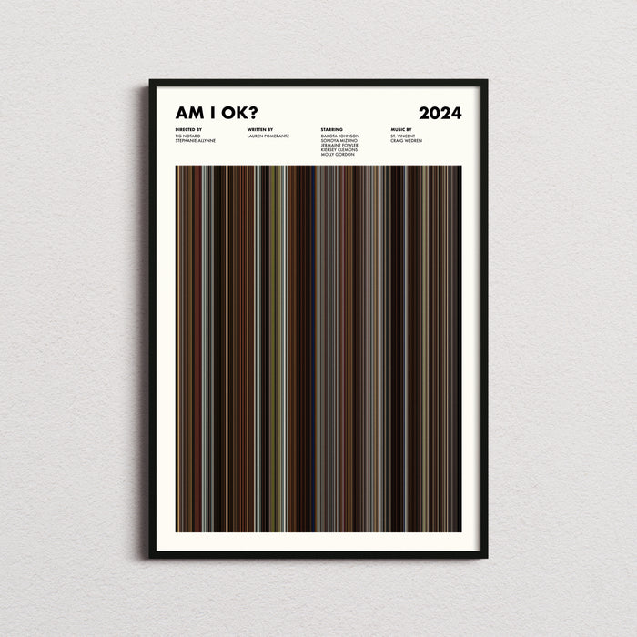 Am I Ok Movie Barcode Poster