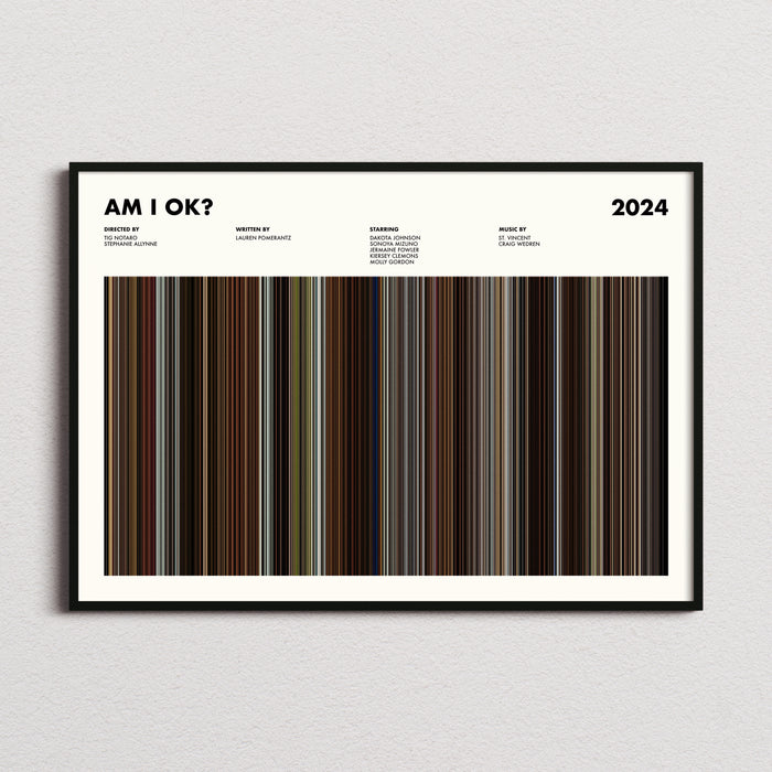 Am I Ok Movie Barcode Poster