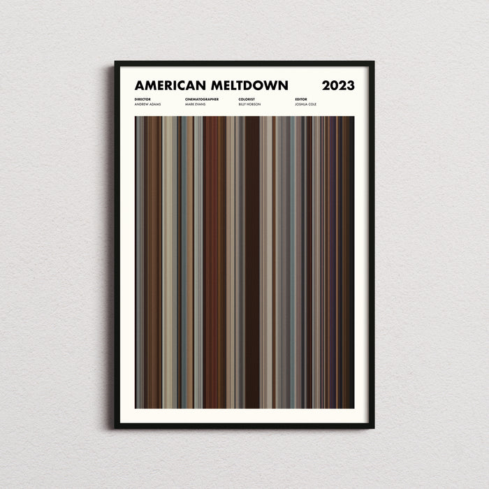 American Meltdown Movie Barcode Poster