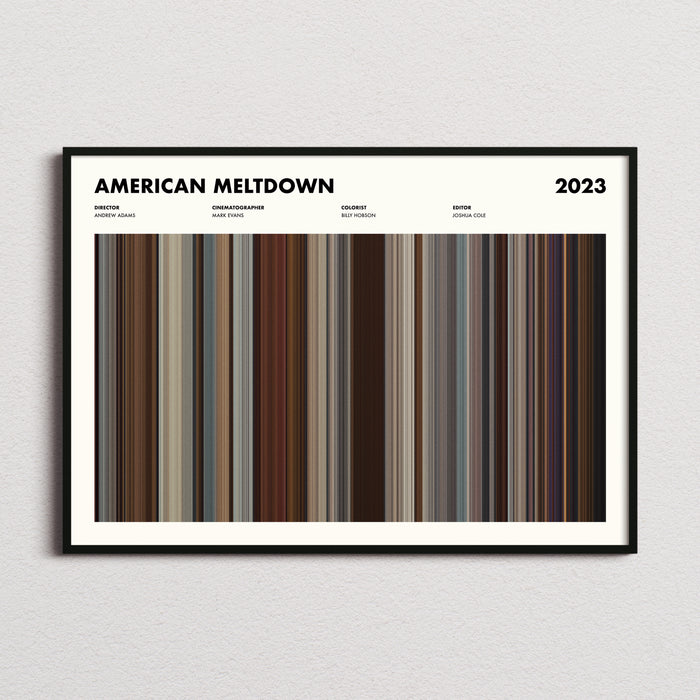 American Meltdown Movie Barcode Poster