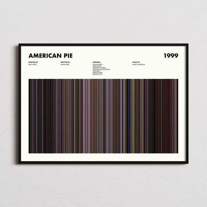 American Pie Movie Barcode Poster