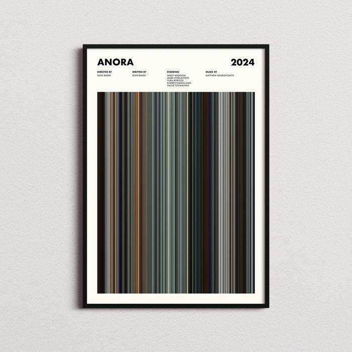 Anora Movie Barcode Poster