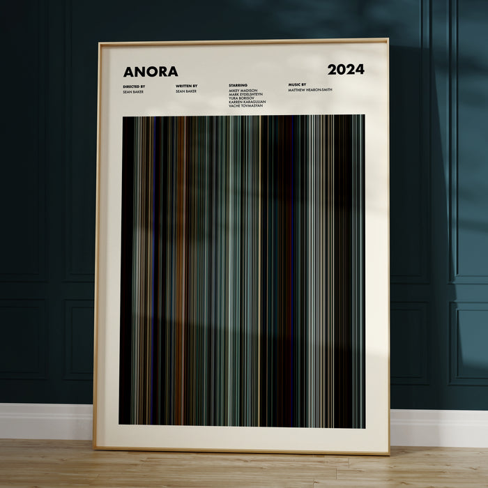 Anora Movie Barcode Poster
