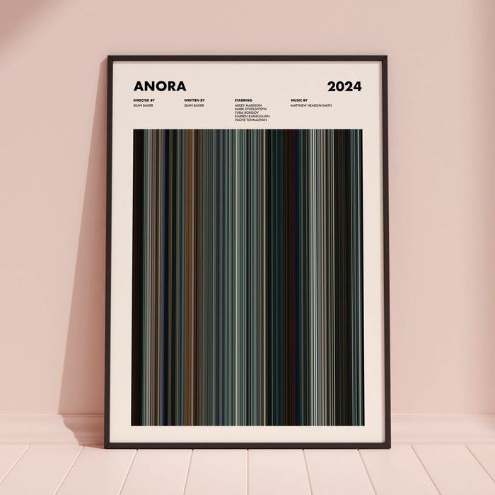 Anora Movie Barcode Poster