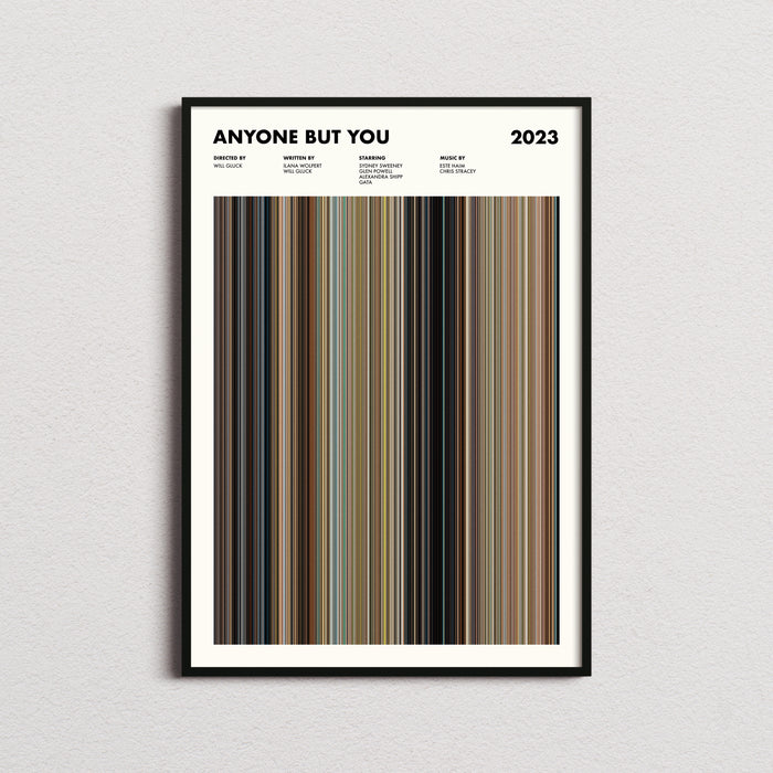 Anyone but You Movie Barcode Poster