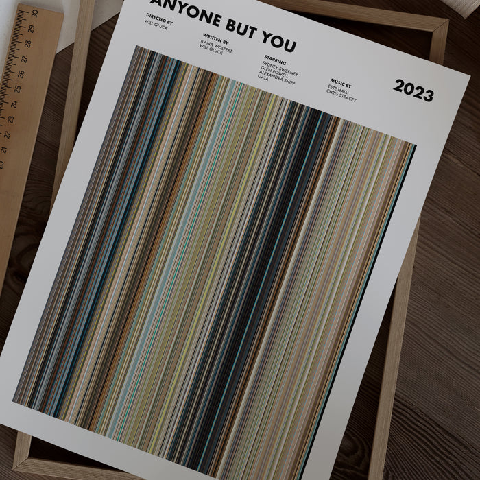 Anyone but You Movie Barcode Poster