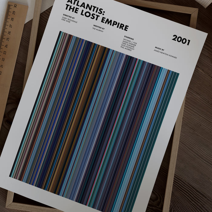 Atlantis The Lost Empire Movie Barcode Poster