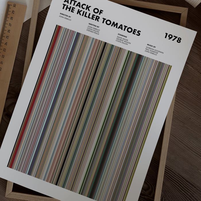 Attack Of The Killer Tomatoes Movie Barcode Poster