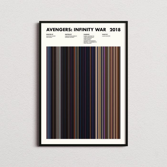 Avengers Infinity War Movie Barcode Poster