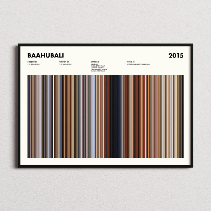 Bahubali Movie Barcode Poster