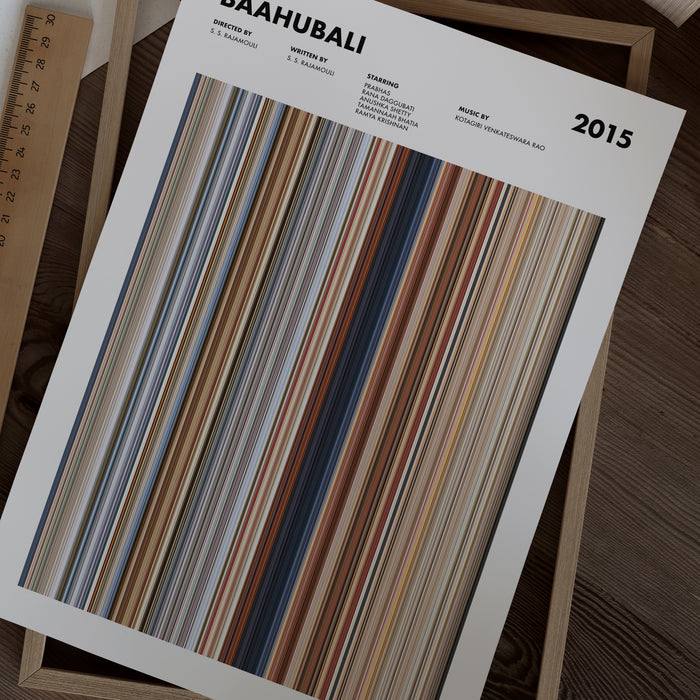 Bahubali Movie Barcode Poster