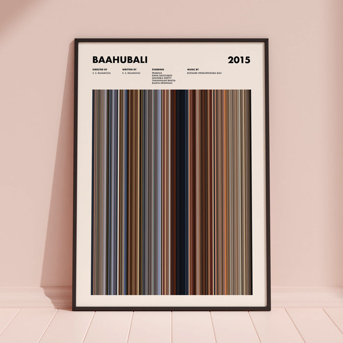 Bahubali Movie Barcode Poster