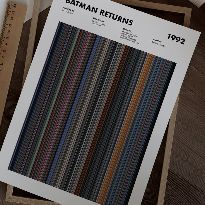 Batman Returns Movie Barcode Poster