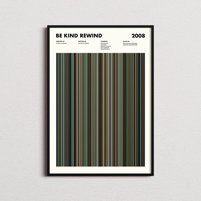Be Kind Rewind Movie Barcode Poster