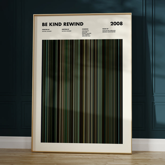 Be Kind Rewind Movie Barcode Poster