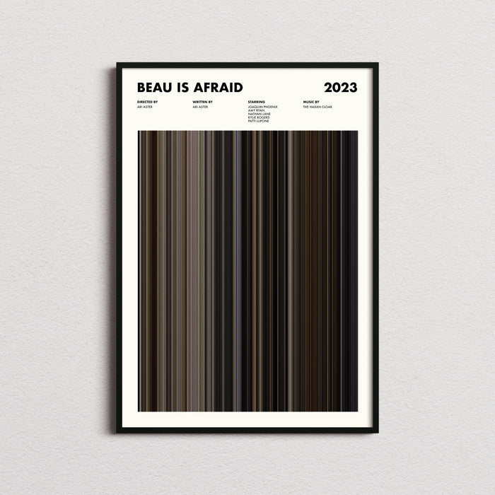 Beau Is Afraid Movie Barcode Poster