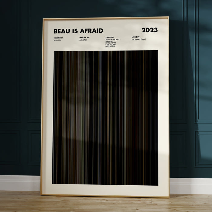Beau Is Afraid Movie Barcode Poster